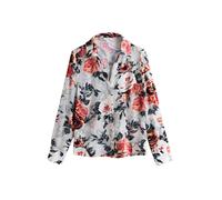 Next Chemisier 'N. Premium' écru / saphir / rouge / noir, Taille XS