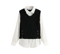 Next Chemisier noir / blanc, Taille XL