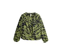Next Green Animal Print Twist Neck Long Sleeve Blouse