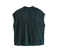 Next Green Metallic Sparkle Sheer Layer Cap Sleeve Top