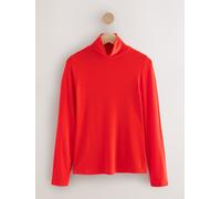 Next Cherry Red High Neck Long Sleeve Top with TENCEL Lyocell