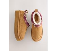 Next Chestnut Brown Forever Comfort Leather Fur Lined Cosy Platform Shoes Chestnut Brown EU 41 (UK 7)