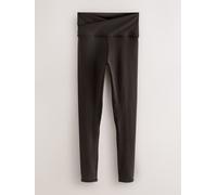 Next Chocolate Brown Active Balance Wrap Front Leggings