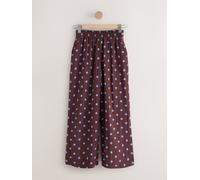 Next Chocolate Brown/Blue Spot Pull On Super Wide Leg Trousers