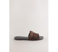 Next Chocolate Brown Extra Wide Fit Forever Comfort Stitched Mule Sandals