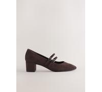 Next Chocolate Brown Forever Comfort Round Toe Low Block Heel Mary Jane Shoes Chocolate Brown EU 36 (UK 3.5)