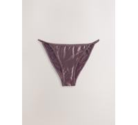Next Chocolate Brown High Shine Spot Tanga Knickers