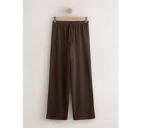 Next Chocolate Brown Knit Look Wide Leg Trousers