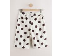 Next Chocolate Brown Polka Dot Bermuda Cotton Chino Shorts Chocolate Brown Polka Dot EU 46 Regular (UK 18 R)