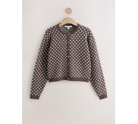 Next Cardigan chocolat / blanc, Taille 6XL-7XL
