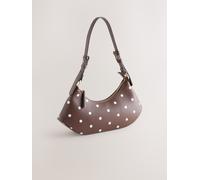 Next Chocolate Brown Polka Dot Scoop Shoulder Bag