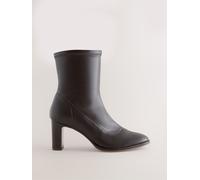 Next Chocolate Brown Standard/Wide Fit Forever Comfort Round Toe Sock Boots
