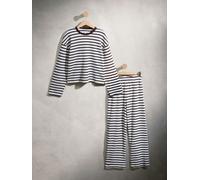 Next Chocolate Brown Studio Stripe Cosy Lounge Set