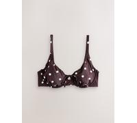 Next Chocolate/Cream Polka Dot DD+ Wired Non Padded Bikini Top