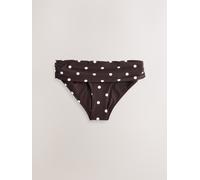 Next Chocolate/Cream Polka Dot Roll Top Bikini Bottoms