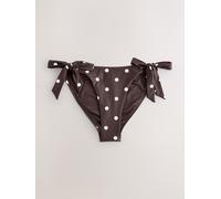 Next Chocolate/Cream Polka Dot Tie Side Bikini Bottoms