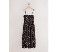 Next Chocolate Polka Dot Bandeau Fit and Flare Midi Dress Chocolate 20 Tall