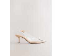 Next Clear Forever Comfort Vinyl Jewel Slingback Heels Clear EU 36 (UK 3.5)