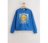 Next Cobalt Blue Graphic Crew Neck Sweatshirt