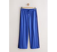 Next Cobalt Blue Slinky Wide Leg Side Stripe Track Trousers