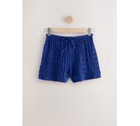 Next Cobalt Blue Textured Drawstring Shorts Cobalt Blue EU 48 (UK 20)