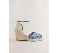 Next Compensées à bout fermé Forever Comfort Broderie bleu EU 38.5 (UK 5.5)