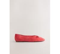 Next Coral Pink Forever Comfort Suede High Cut Ballet Flats Coral Pink EU 43 (UK 9)