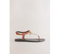 Next Coral Pink Forever Comfort Toe Thong Sandals
