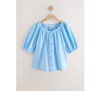Next Cornflower Blue Print Puff Short Sleeve Top