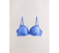 Next Cornflower Blue Ruched Wired Padded Bikini Top