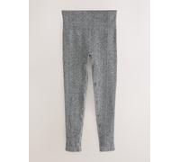 NEXT Femme Legging côtelé à Taille Haute sans Coutures Gris chiné M