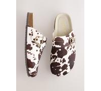 Next Cow Standard Fit Leather Footbed Clogs Cow EU 38 (UK 5)