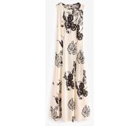 Next Cream and Black Floral Print Sleeveless Column A-Line Maxi Dress Cream And Black Floral Print 12