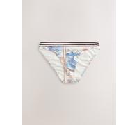 Next Cream/Blue Map High Leg Bikini Bottoms