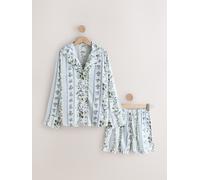 Next Pyjama crème / bleu pastel / vert foncé, Taille L