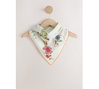 Next Cream Floral Cross-stitch Detail Triangle Headscarf Cream One
