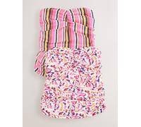 Next Cream/Pink Animal Reversible Ruched Bandeau Tankini Top