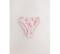 Next Cream/Pink Floral High Waist High Waist Bikini Bottoms