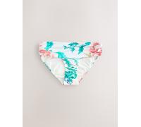Next Cream/Pink Floral Print Roll Top Bikini Bottoms