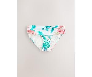 Next Cream/Pink Floral Print Roll Top Bikini Bottoms