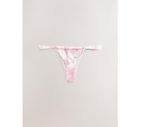 Next Cream/Pink Floral Tanga Bikini Bottoms