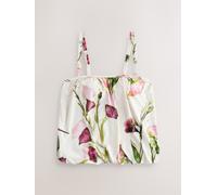 Next Cream Tulip Print Blouson Tankini Top