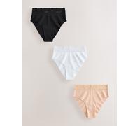 next Culotte en coton Invisible, avec haut en dentelle 3 Pack Noir FR 54 (EU 52)