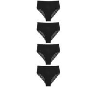 NEXT Culotte Taille Haute avec Jambe échancrée, Lot de 4 Noir 48