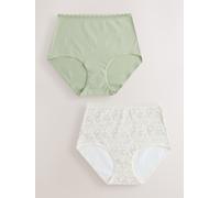 next Culottes rafraîchissantes en coton adaptées à la ménopause 2 Pack vert FR 42 (EU 40)