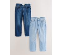 Next Dark/Bleach Blue Slim Cropped Jeans