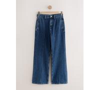 Next Dark Blue Seam Front Straight Leg Jeans