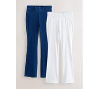 Next Dark Blue/White Full Length Jersey Denim Bootcut Leggings 2 Pack