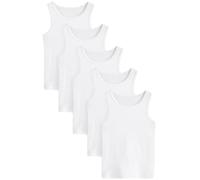 NEXT Débardeur 100% Coton, Lot de 5 Blanc 18 Mois