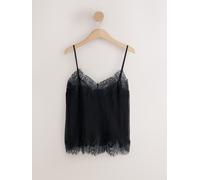 next Débardeur à bordure en dentelle transparente Noir FR 36 (EU 34)